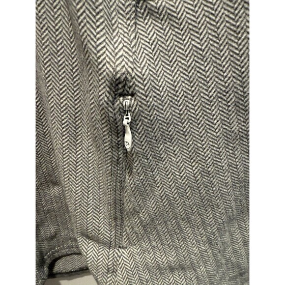 Lululemon Kanto Catch Me 1/2 Zip Heathered Herringbone Gray White LS Top Sz 2 - Picture 5 of 8